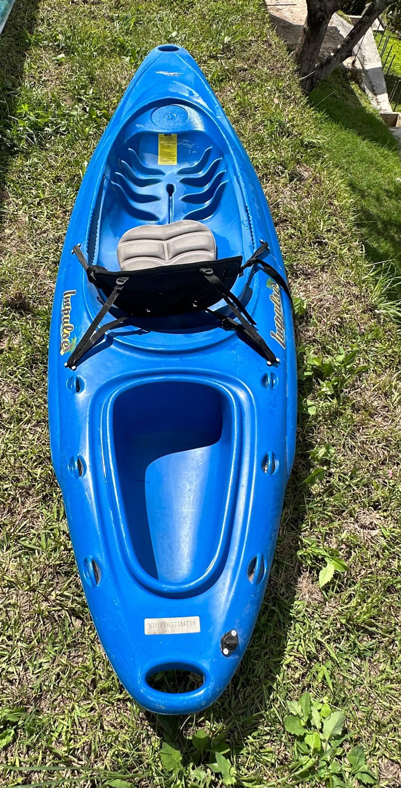 Kayak Sencillo Azul con Silla - Image 2